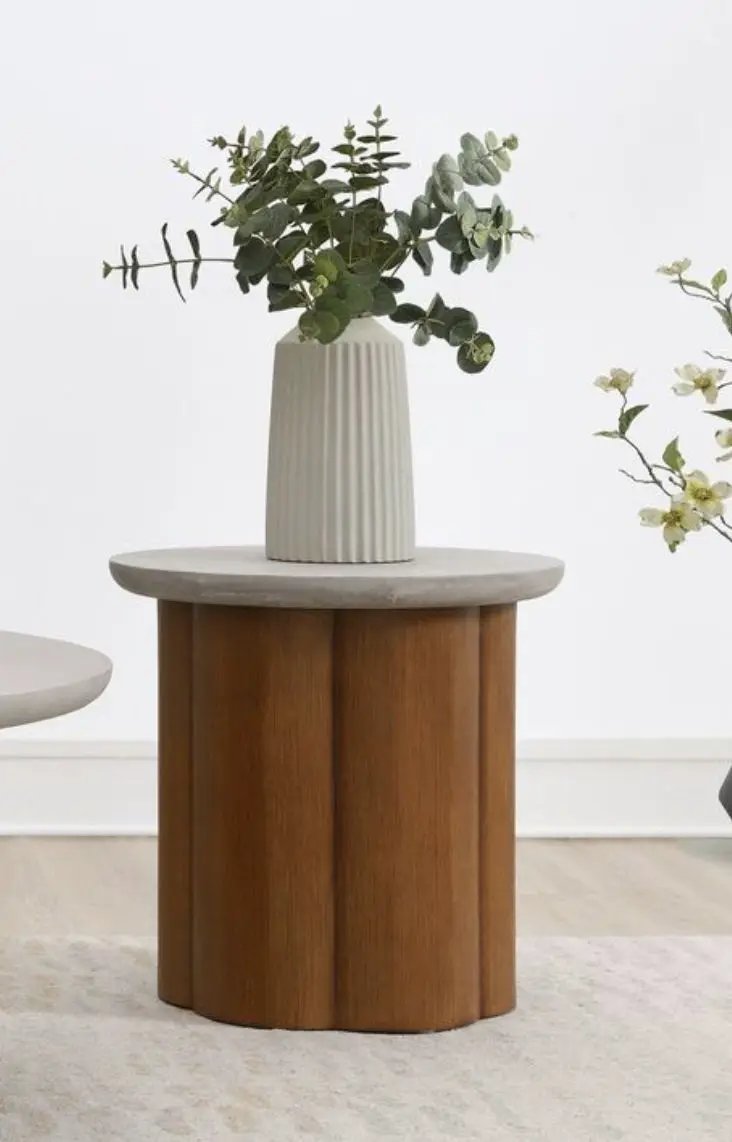 Evenlyn - Faux Concrete Top Table by HouseOfZazla