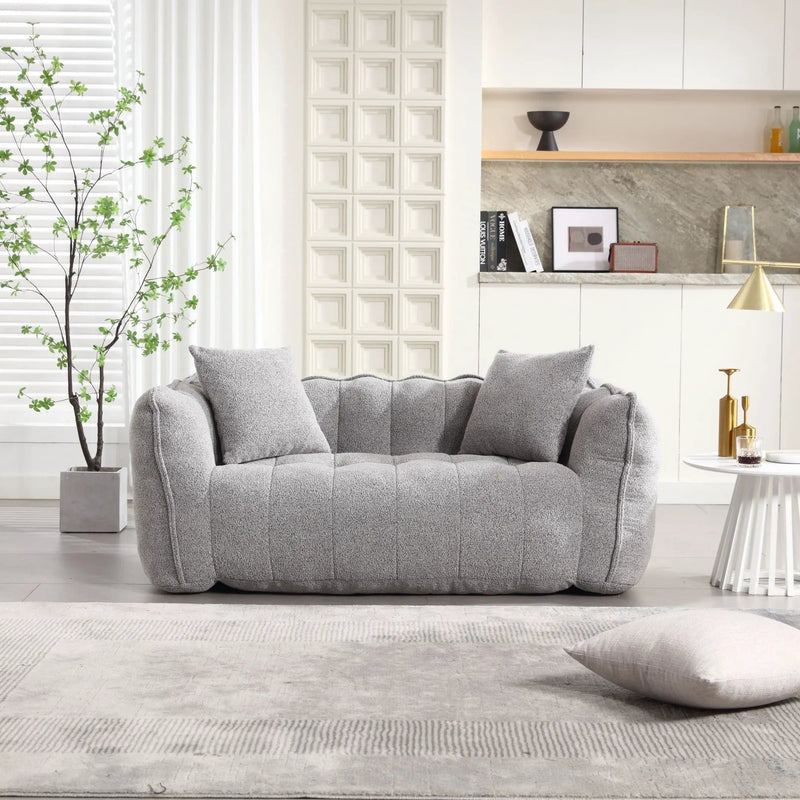 Cozy Beanbag Chair With High Resilience Foam Core For 2 by HouseOfZazla