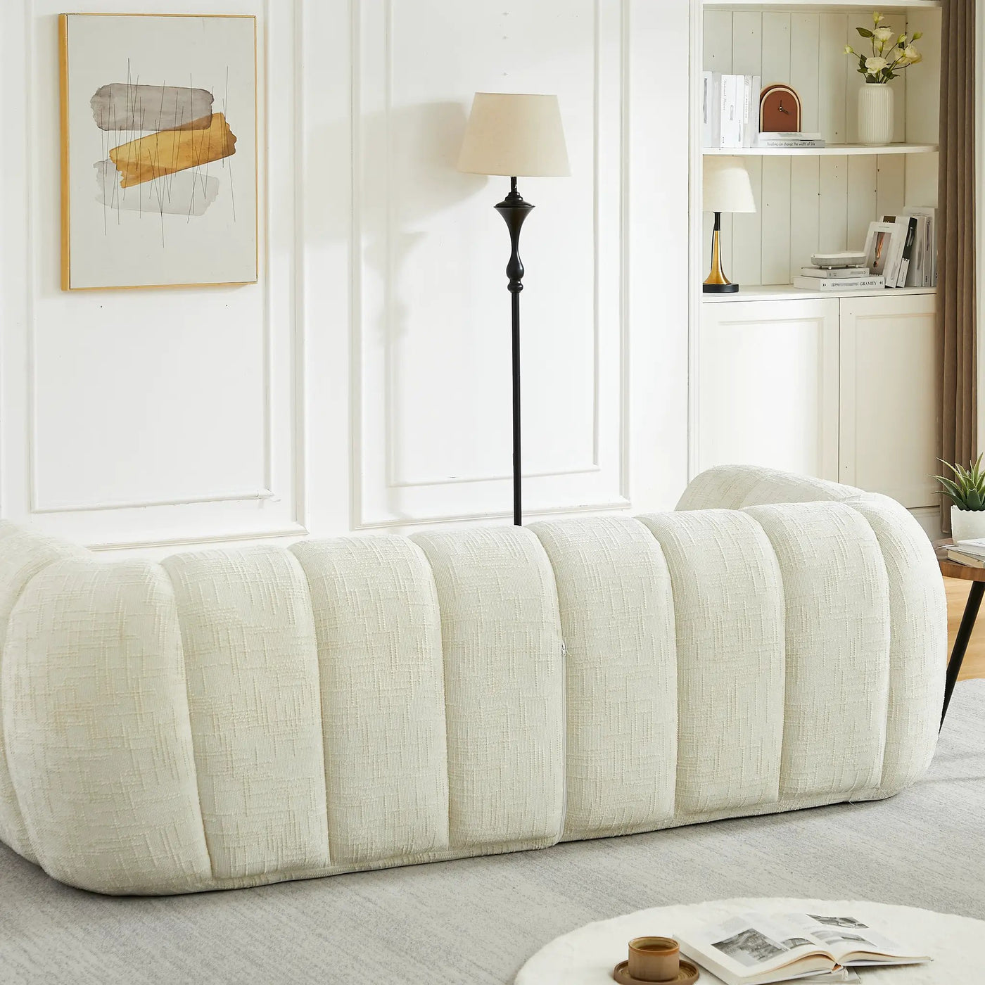 Chenille Pure Foam Sofa by HouseOfZazla
