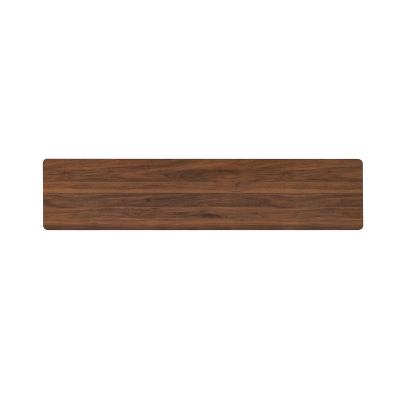 Fluted TV Stand With Storage Drawers And Cabinets For TVs Up To 80", Soft-Close Hinges, Cable Management - Walnut by HouseOfZazla
