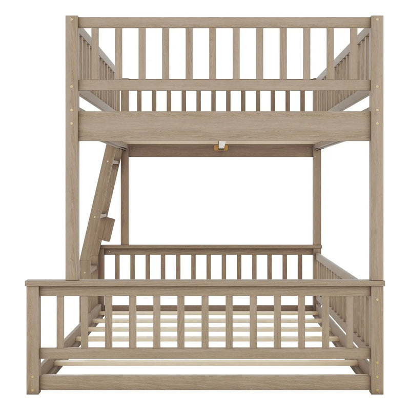 Bunk Bed With Ladder And Guardrails