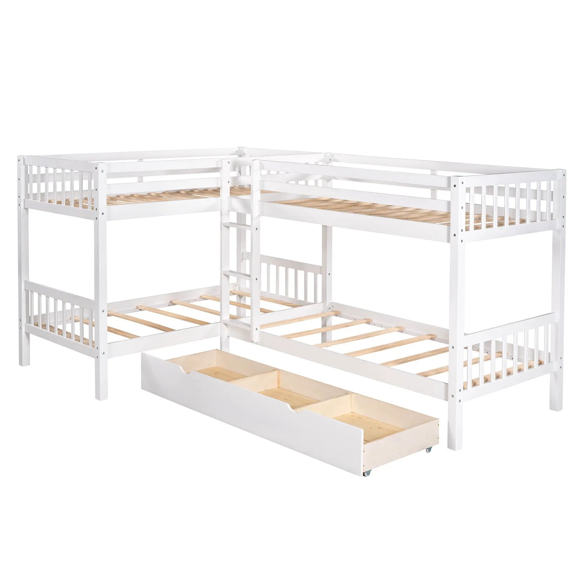 L Shaped Bunk Bed With Drawers by HouseOfZazla