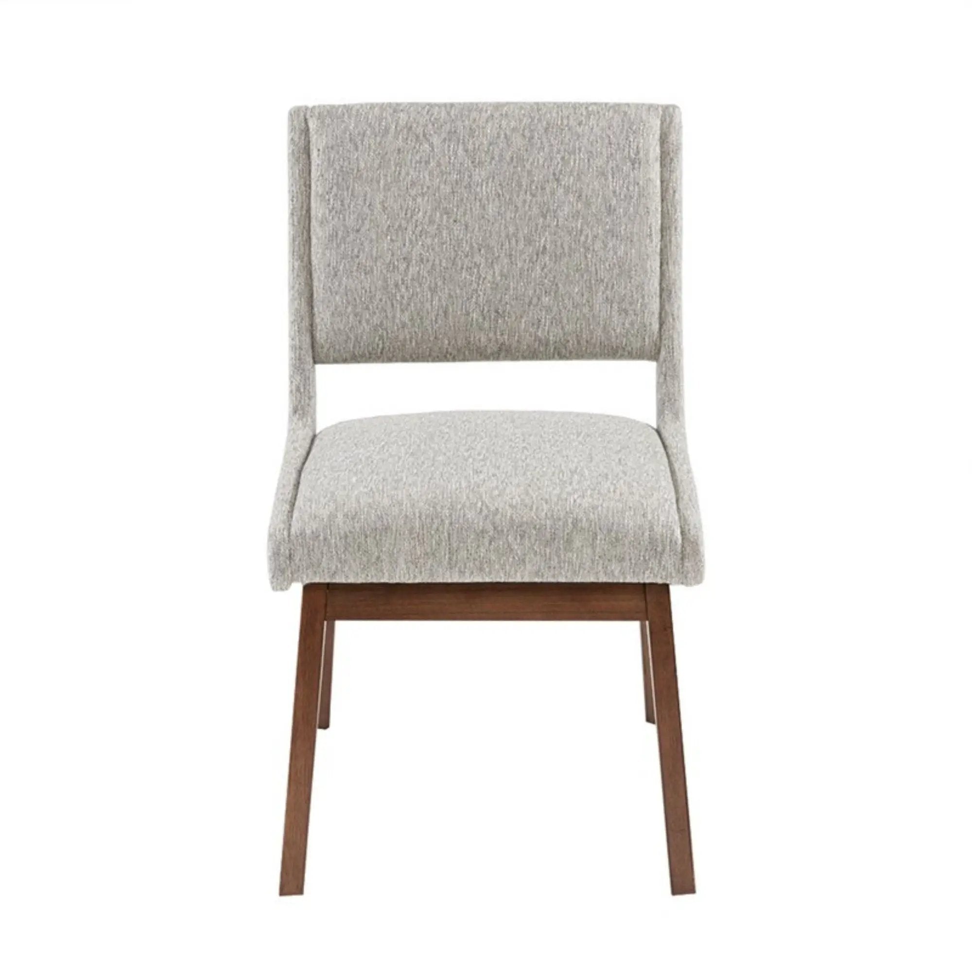 Boomerang - Dining Side Chair With Upholstered Cushions (Set of 2) - Light Gray by HouseOfZazla