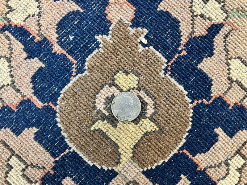 Indian Agra Rug 8x10, Wool Vintage Handmade Carpet, Gray Brown by Jewel Rugs
