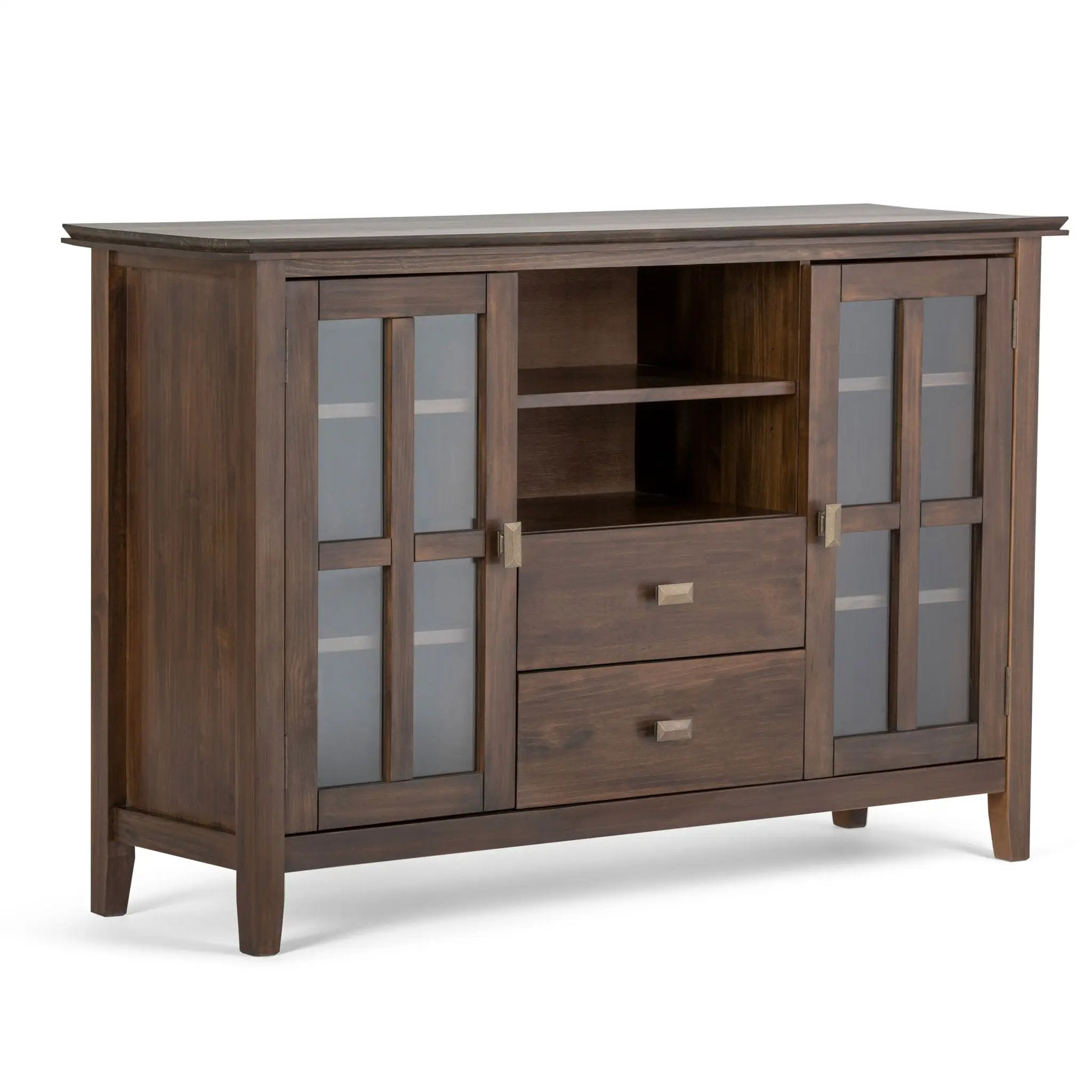 Artisan - Tall TV Media Stand - Natural Aged Brown by HouseOfZazla
