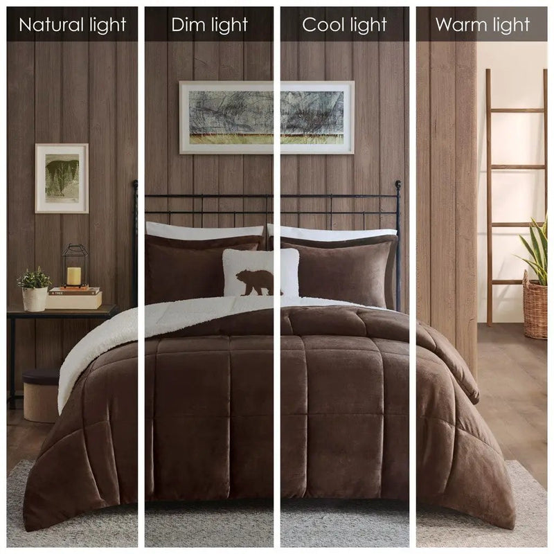 King Plush to Sherpa Down Alternative Comforter Set by HouseOfZazla