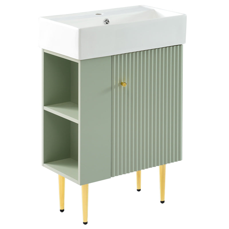 Bathroom Vanity, Combo Cabinet, Bathroom Storage Cabinet, Single Ceramic Sink by HouseOfZazla