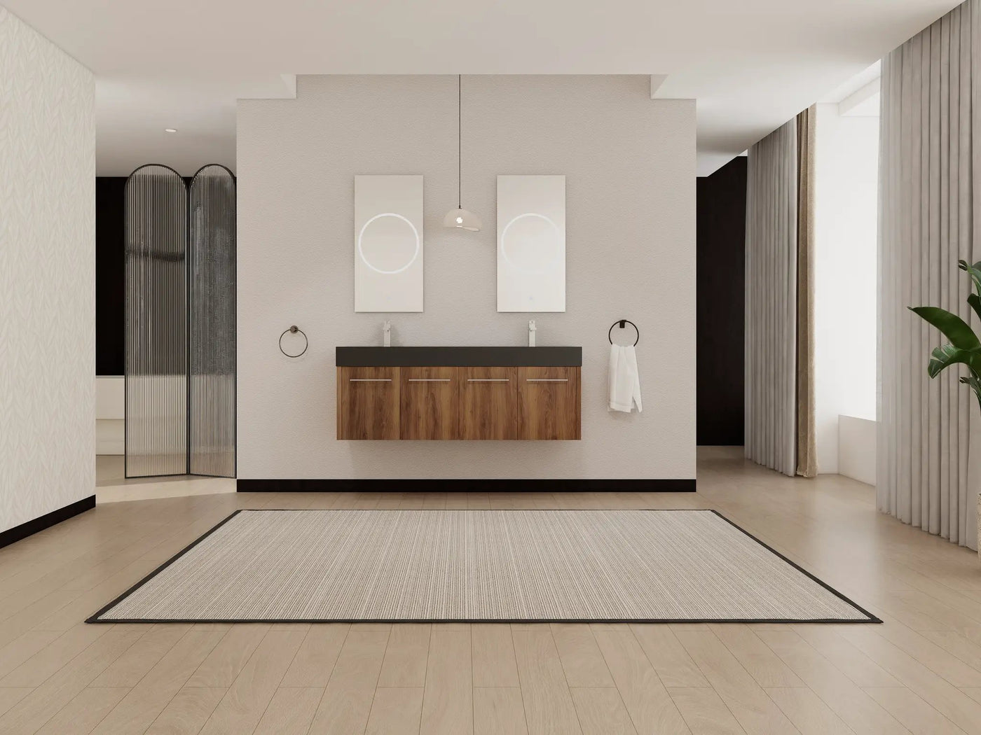 60 Inch Wall-Mounted Bathroom Vanity with Sink by HouseOfZazla