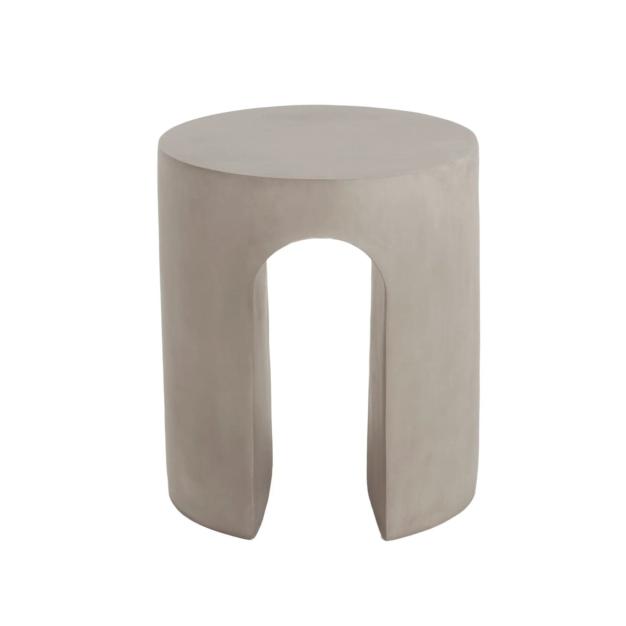 Outdoor Round With U Shape Side Table - Light Gray by HouseOfZazla