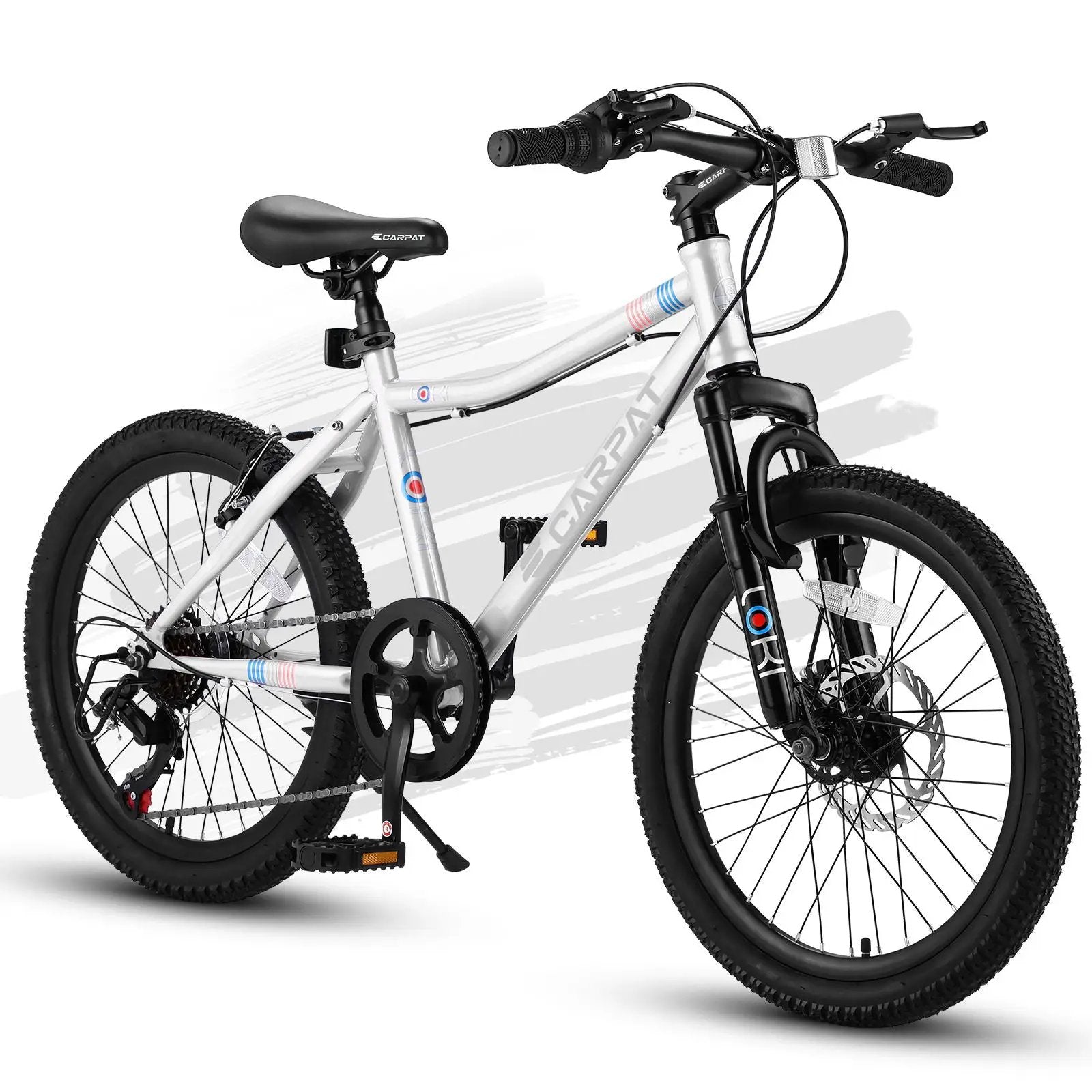 S20101 20" Kids' Bike, Boys Girls Mountain Bike Ages 8-12, 7 Speed Teenager Children Kids' Bicycles, Front Suspension Disc Brake Rear V-Brake, High Steel Frame by HouseOfZazla