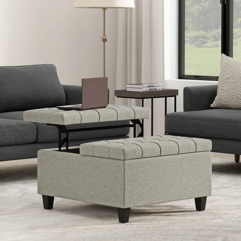 Harrison - Upholstered Coffee Table Storage Ottoman by Unique Piece Furniture