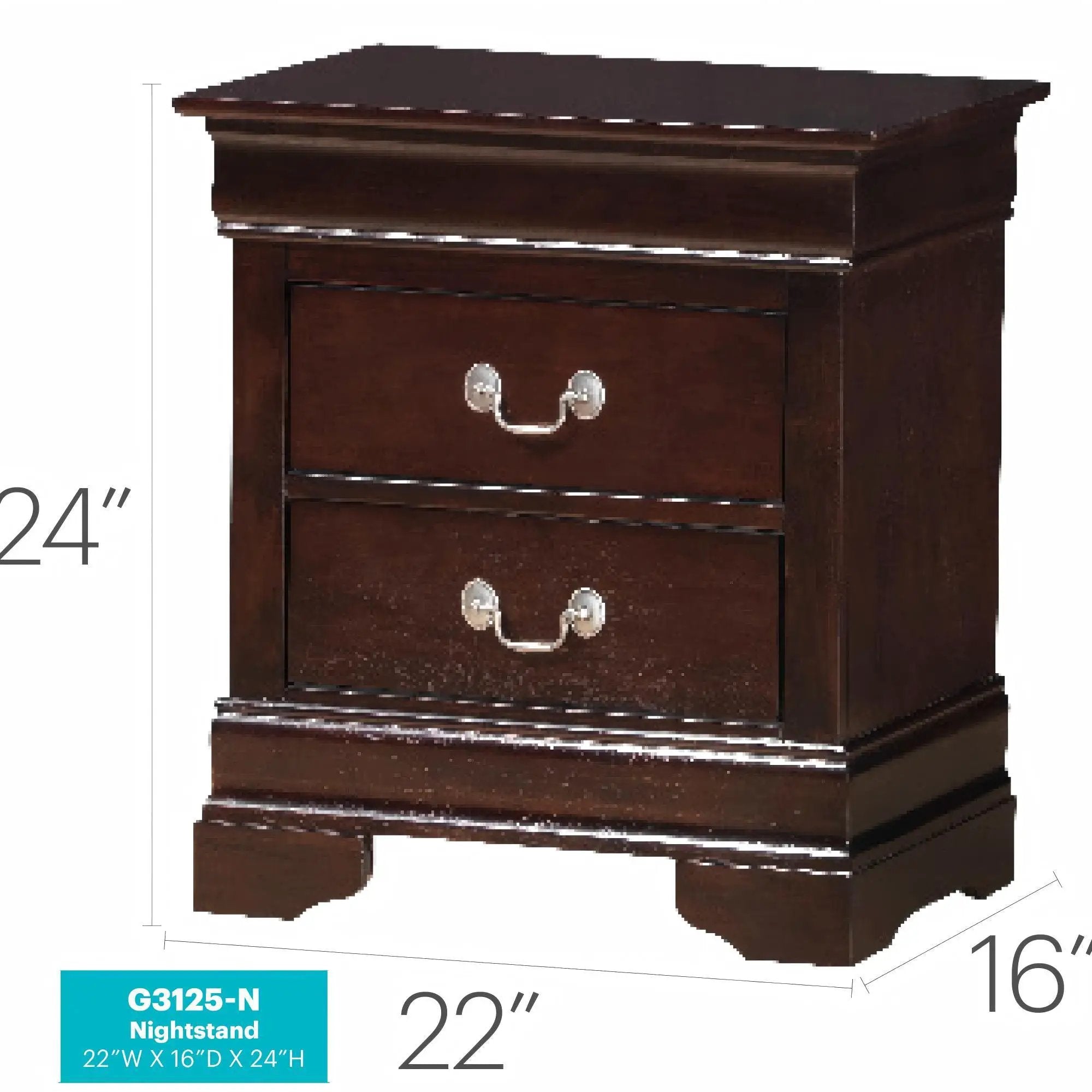 Louis Phillipe - Nightstand - Wood by HouseOfZazla