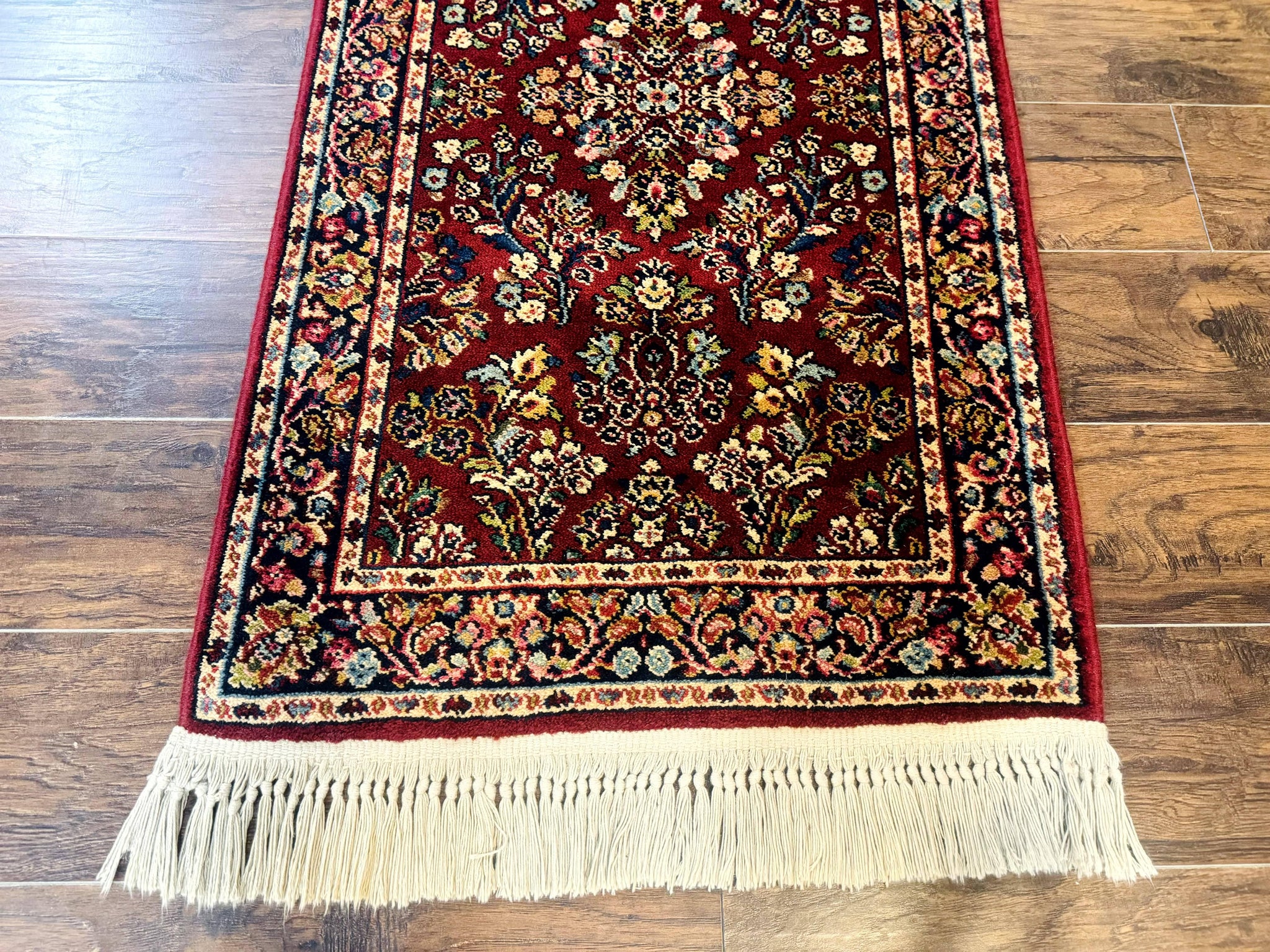 Small Karastan Rug 2.6 x 4 Red Sarouk #785, Karastan Wool Pile Rug, Original 700 Series, Discontinued Vintage Karastan Carpet by Jewel Rugs