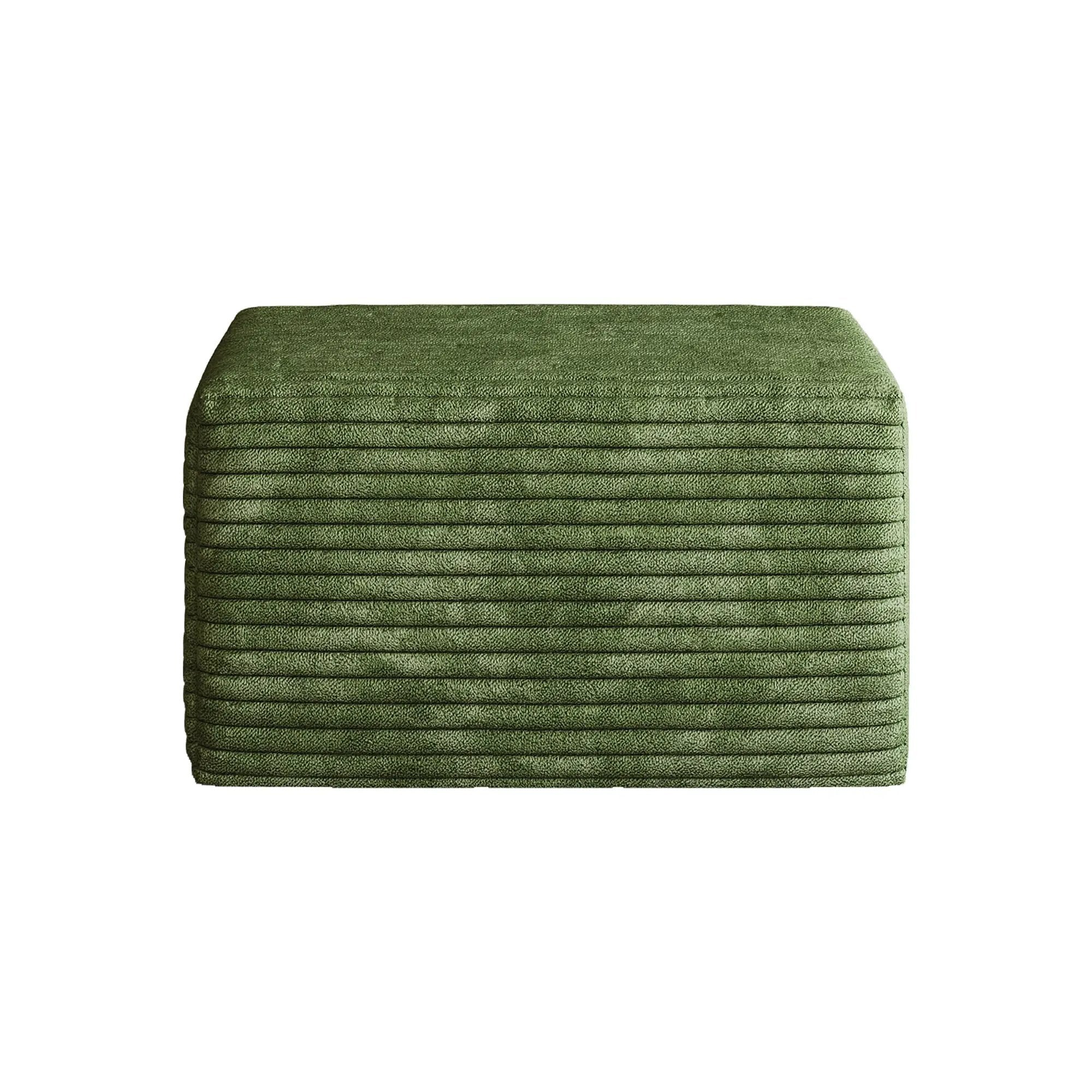 Green Sofa Ottoman – Plush Corduroy Fabric by HouseOfZazla