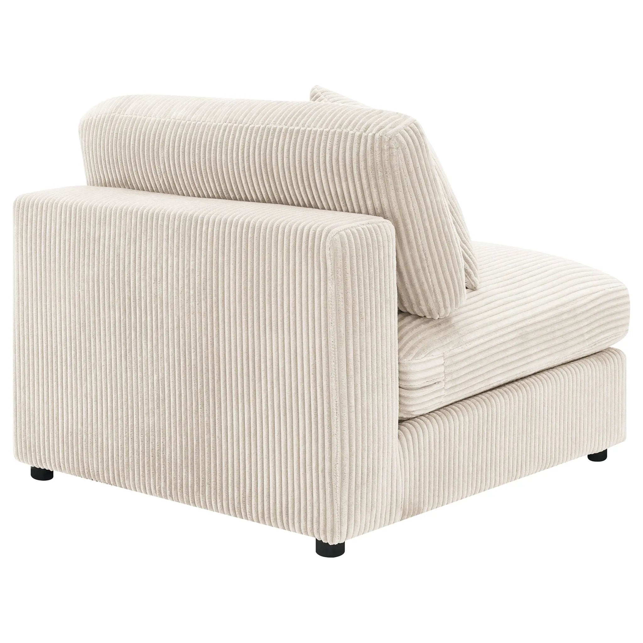 Blaine Upholstered Armless Chair Sand by Unique Piece Furniture
