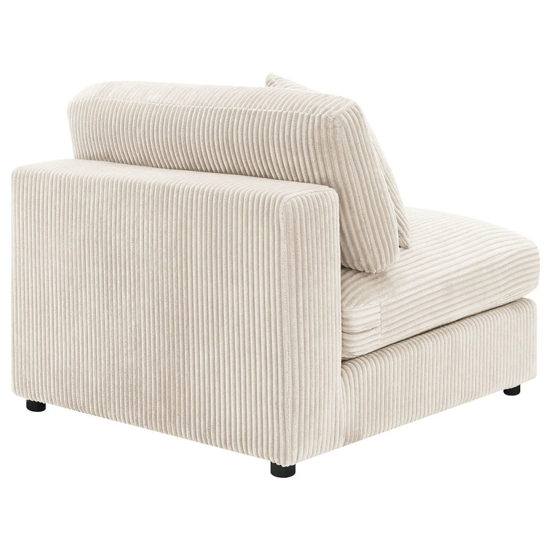 Blaine Upholstered Armless Chair Sand by Unique Piece Furniture