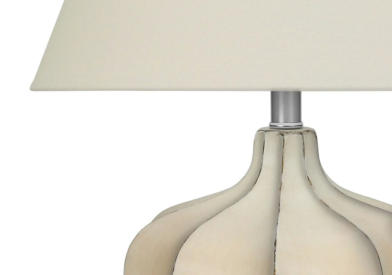 Resin Transitional Lighting, Table Lamp - Cream by Unique Piece Furniture