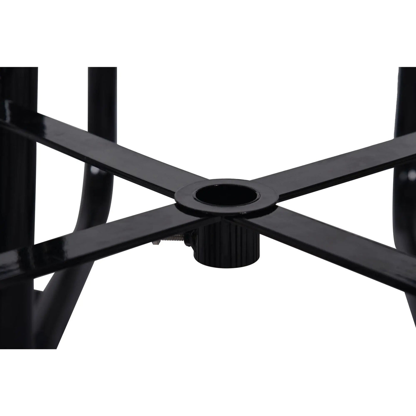 Square Outdoor Steel Picnic Table, With Umbrella Pole by HouseOfZazla