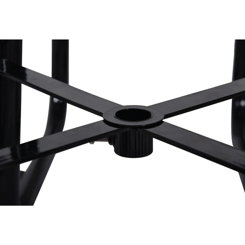 Square Outdoor Steel Picnic Table, With Umbrella Pole by HouseOfZazla