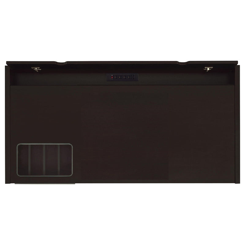 Halston - 3 Drawer Office Computer Desk With Keyboard Tray - Cappuccino by HouseOfZazla