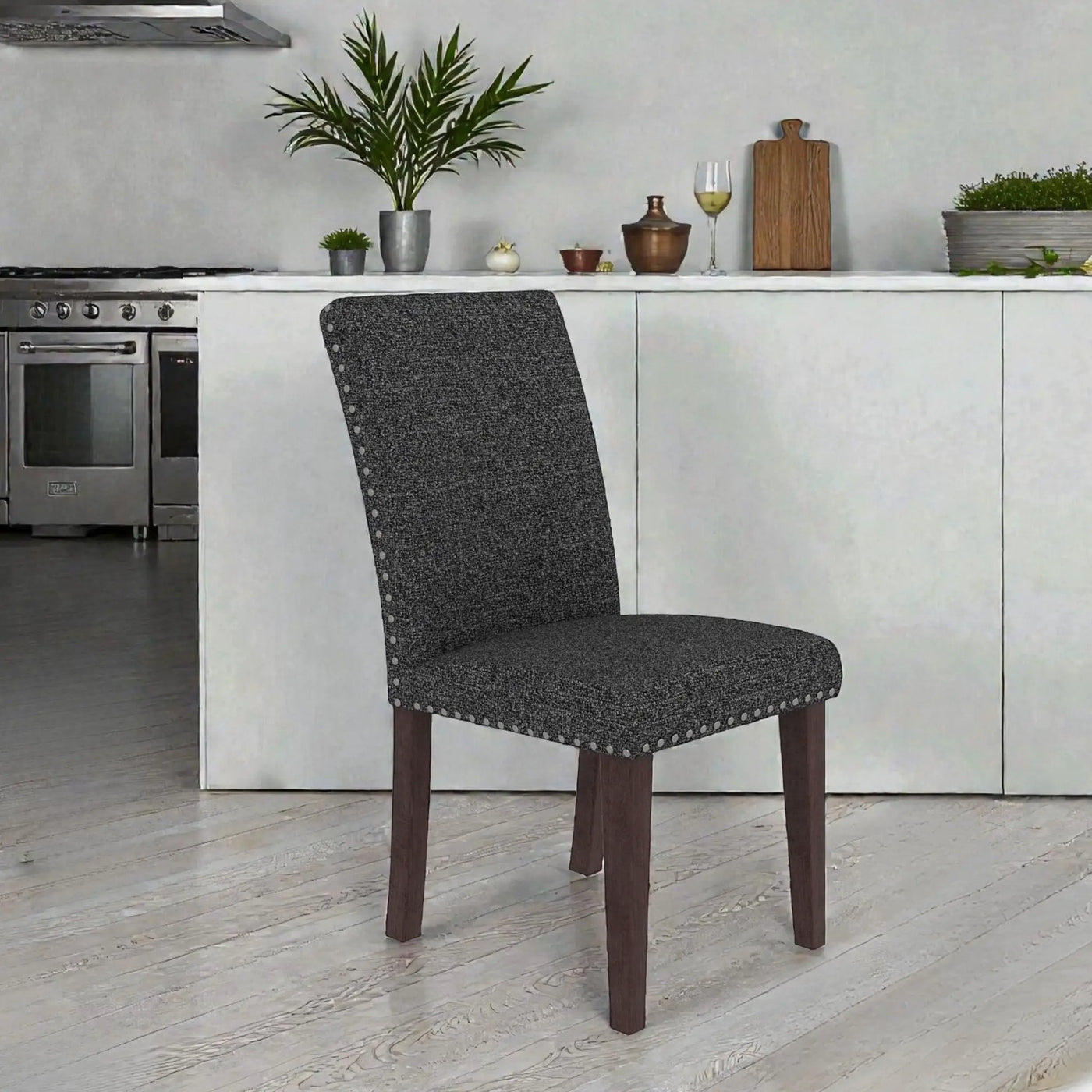 Upholstered Dining Chair With High Back Design (Set of 2) by HouseOfZazla