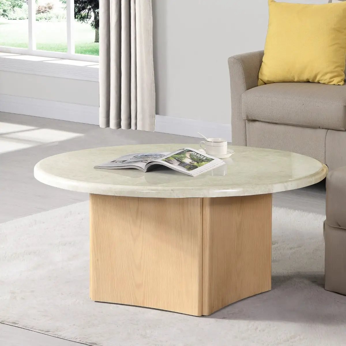 Qwin - Table With Marble Top by Unique Piece Furniture