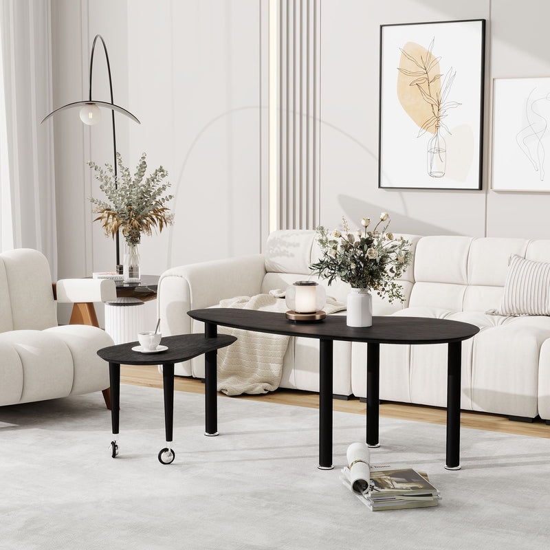 Rotatable Cocktail Table With Solid Legs, 360 Degree Rotating by HouseOfZazla