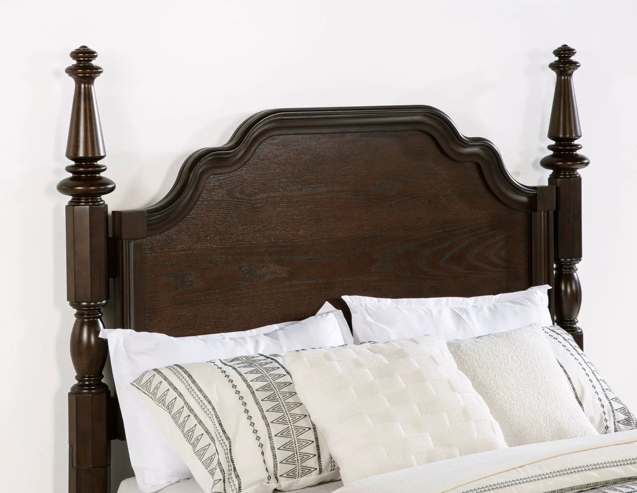 Andover 63-inch Four Poster California King Bed Dark Oak by Unique Piece Furniture
