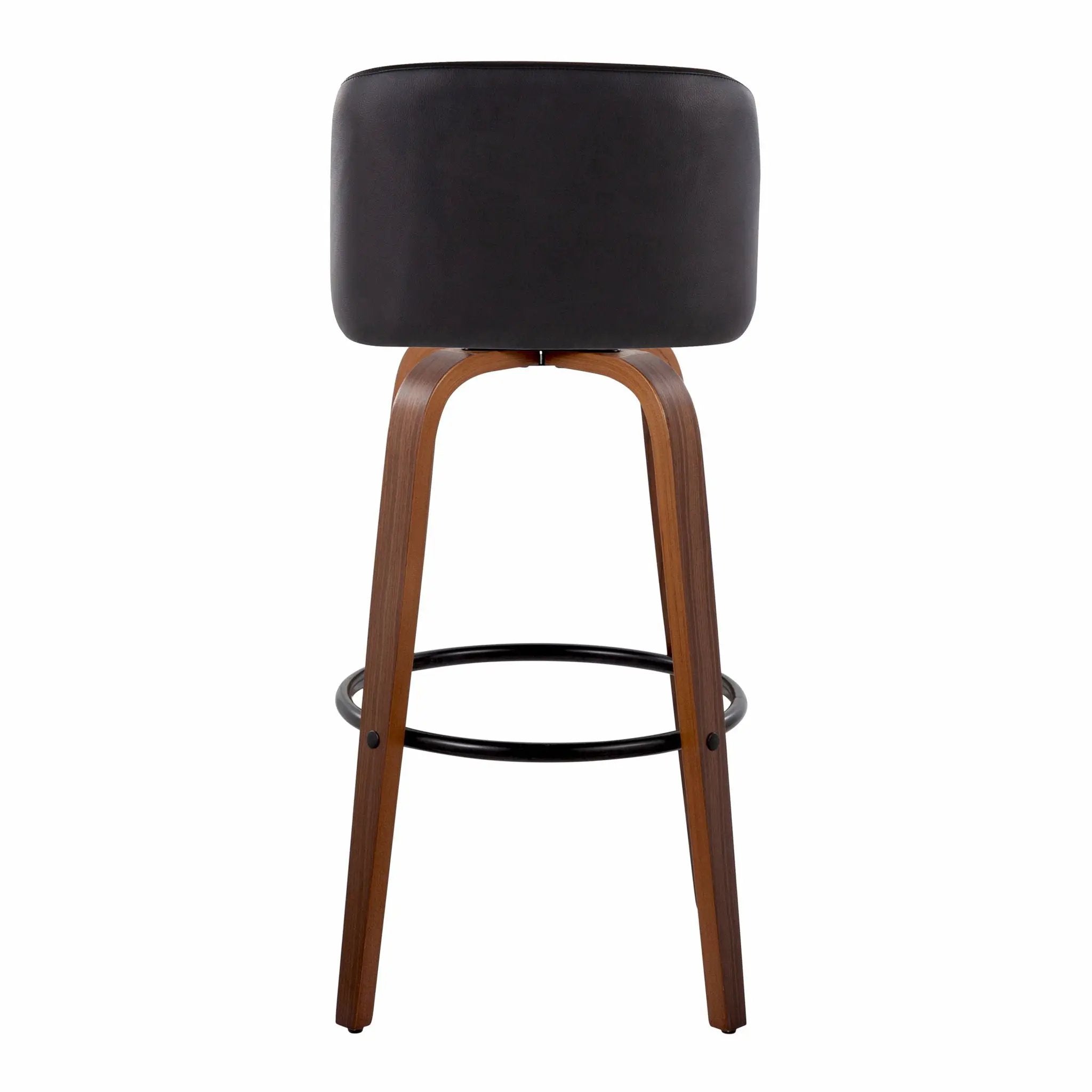 Toriano - Mid Century Modern Fixed Height Barstool Swivel And Round Footrest (Set of 2) by Unique Piece Furniture