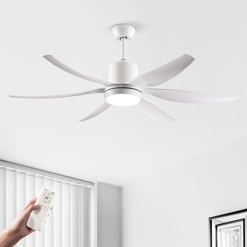 6 PCS ABS Blades 56" Ceiling Fan With Light Kit by HouseOfZazla