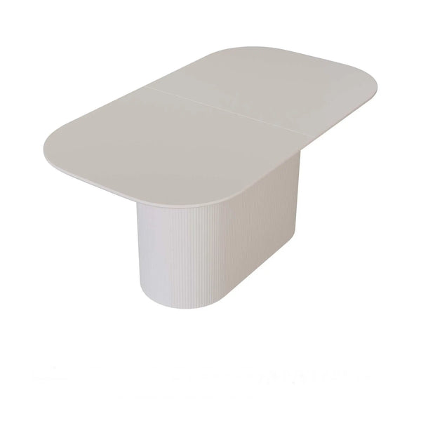 Modern Dining Table With Vertical Striped Legs