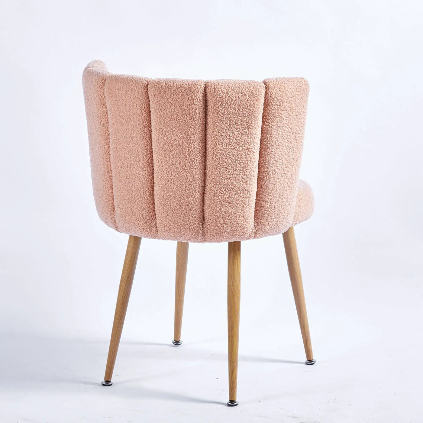Modern Dining Chair (Set of 2) With Iron Tube Wood Color Legs, Shorthair Cushions And Comfortable Backrest, Suitable For Dining Room, Living Room, Cafe, Simple Structure by Unique Piece Furniture