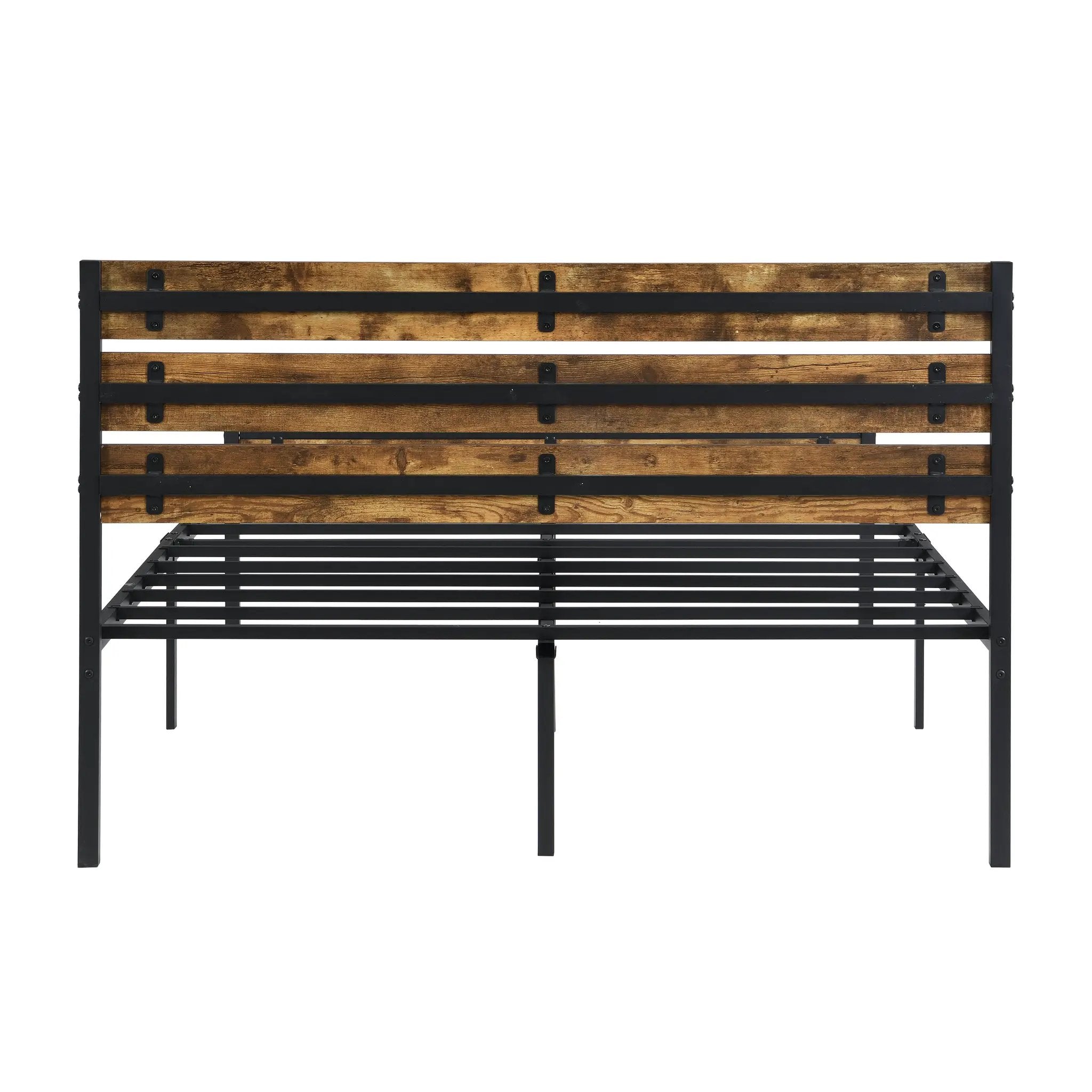 Full Size Bed Frame with Wood Headboard by HouseOfZazla