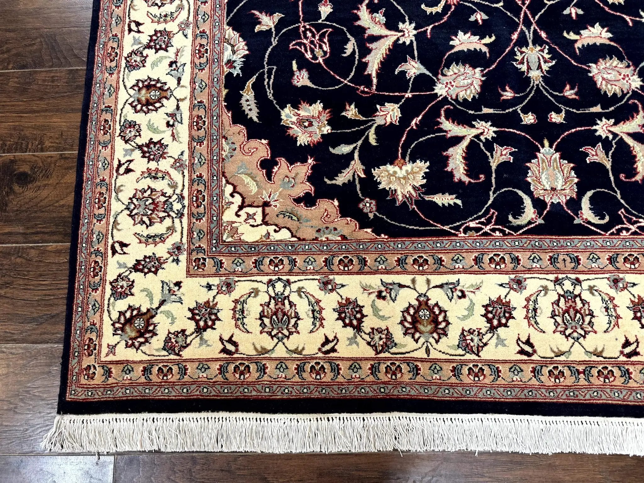 Navy Blue Pak Persian Rug 6x10, Floral Medallion, Traditional Persian Area Rug, Fine 240 KPSI by Jewel Rugs