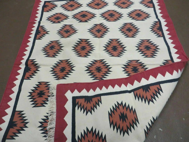 5' X 8' Hand Woven Wool Rug Contemporary Kilim Dhurrie Modern Oriental Area Rug by Jewel Rugs