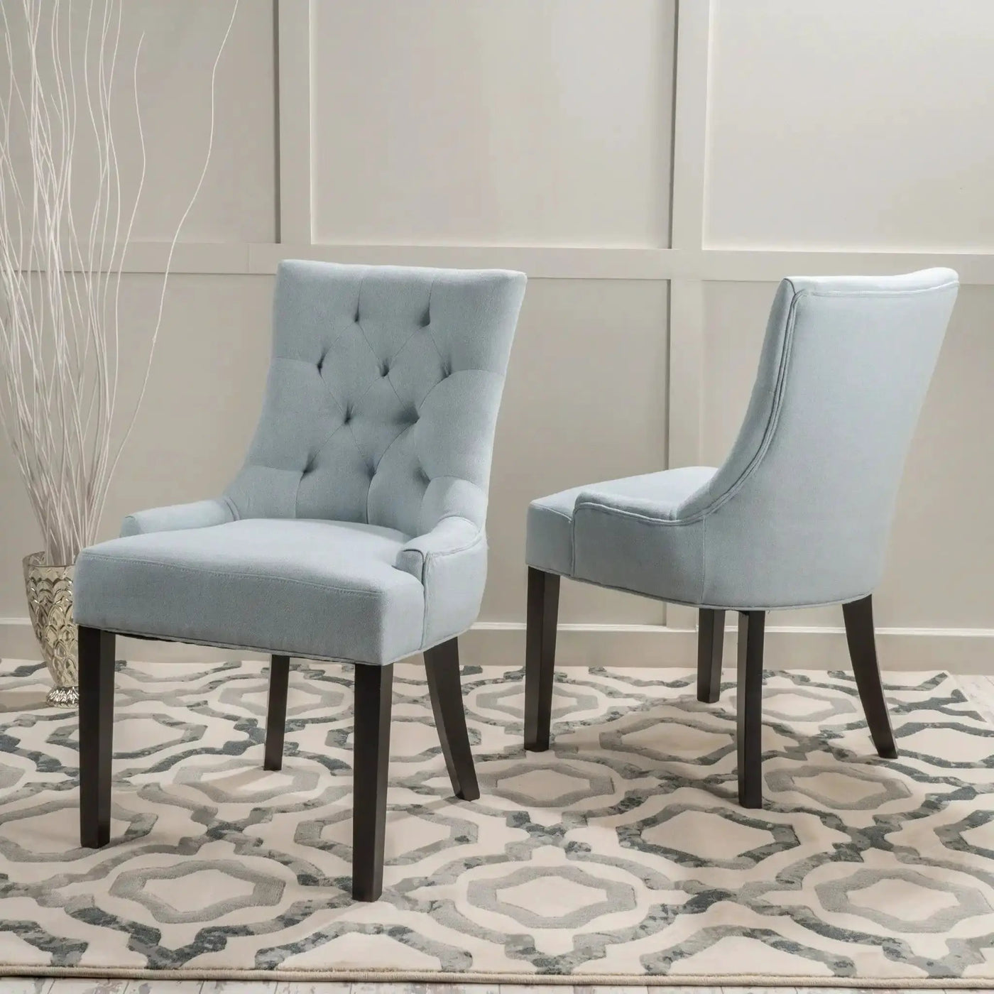 Contemporary Cheney Dining Chair Set with Tufted Design by HouseOfZazla