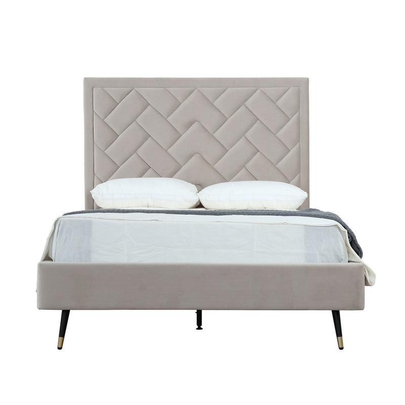 Crosby - Bed With Upholstered Headboard And Slats