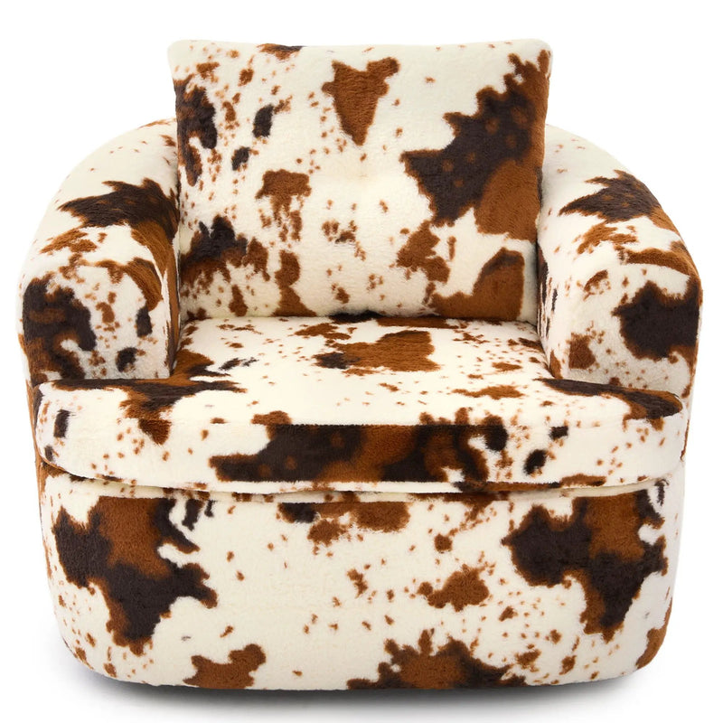 Modern Swivel Barrel Chair With Dual-Layer Cushion by Unique Piece Furniture