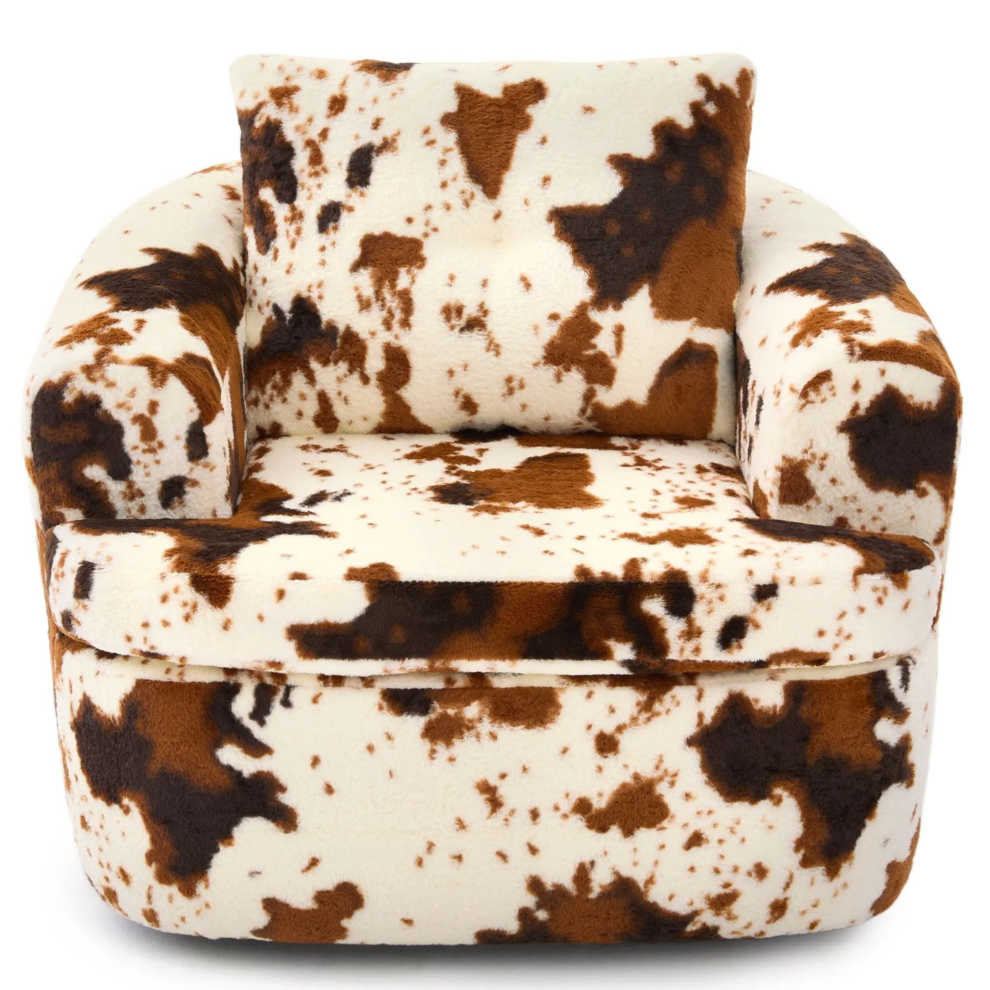 Modern Swivel Barrel Chair With Dual-Layer Cushion by HouseOfZazla