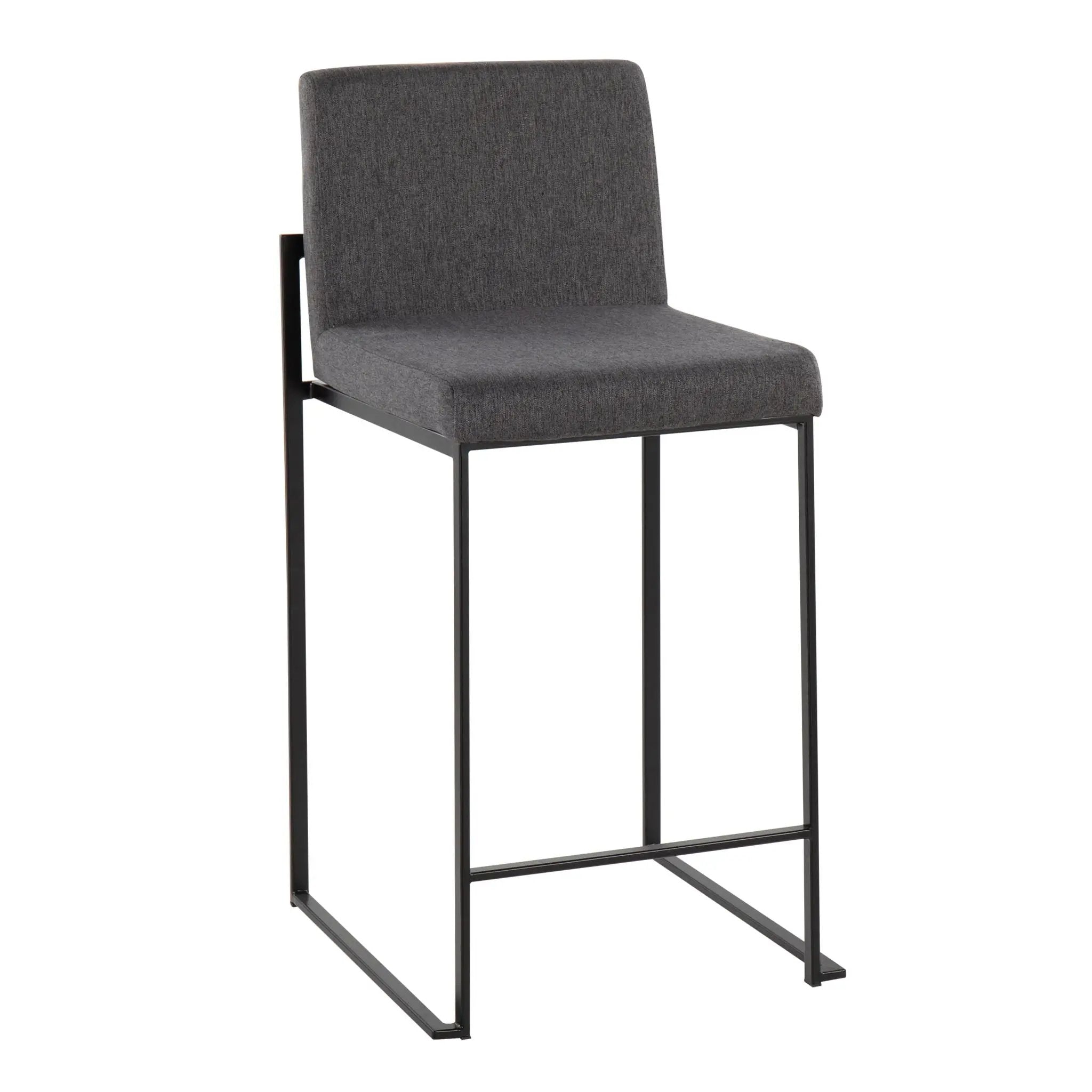 Fuji - Contemporary Modern Elegance, High Back Counter Stool by HouseOfZazla