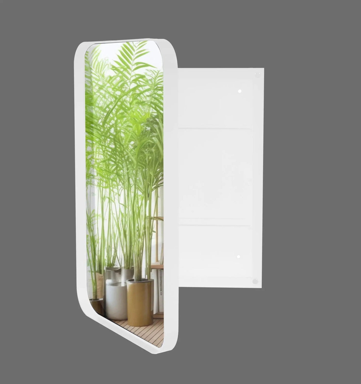 Recessed Metal Framed Medicine Cabinet With Mirror And Adjustable Shelves Wall Mirror With Storage For Bathroom by Unique Piece Furniture