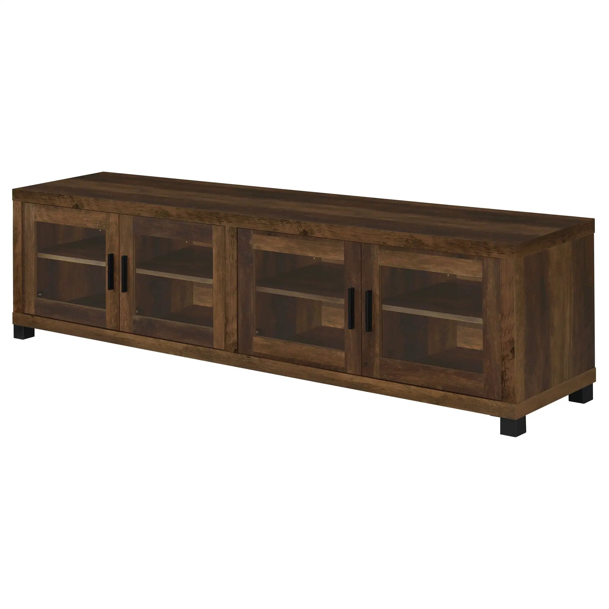 Sachin 4-door Engineered Wood 79-inch TV Stand Dark Pine by Unique Piece Furniture