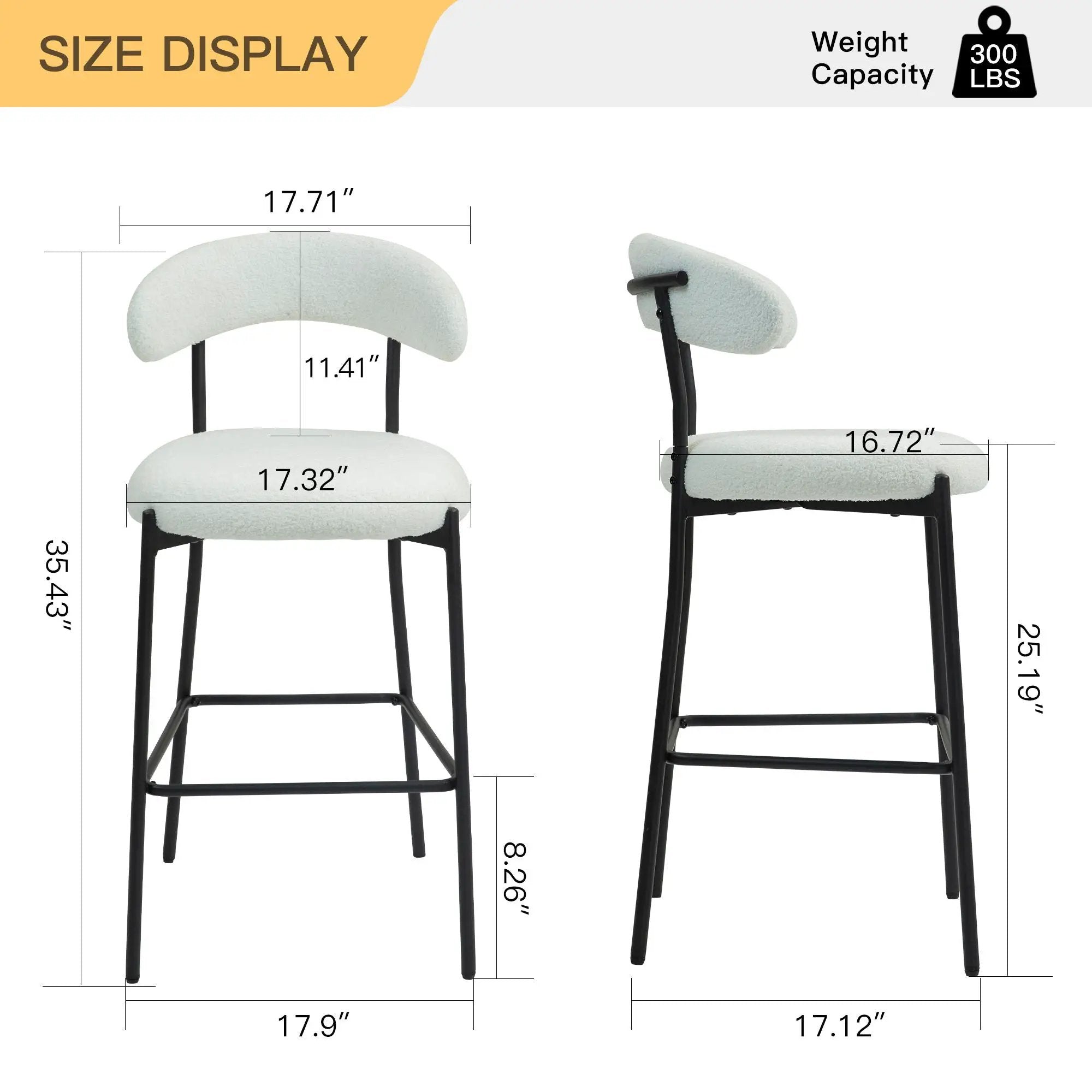 Counter Height Bar Stools With Powder Coating Base And Footrest by Unique Piece Furniture