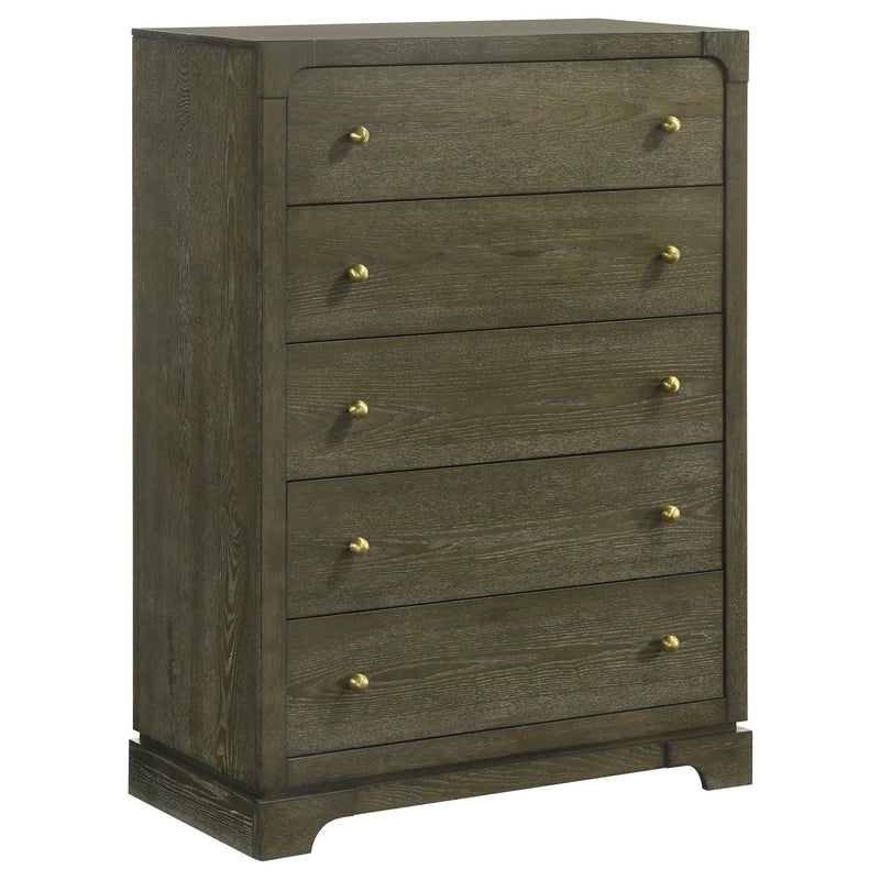 Gran Park 5-drawer Bedroom Chest of Drawers Dark Cocoa by Unique Piece Furniture