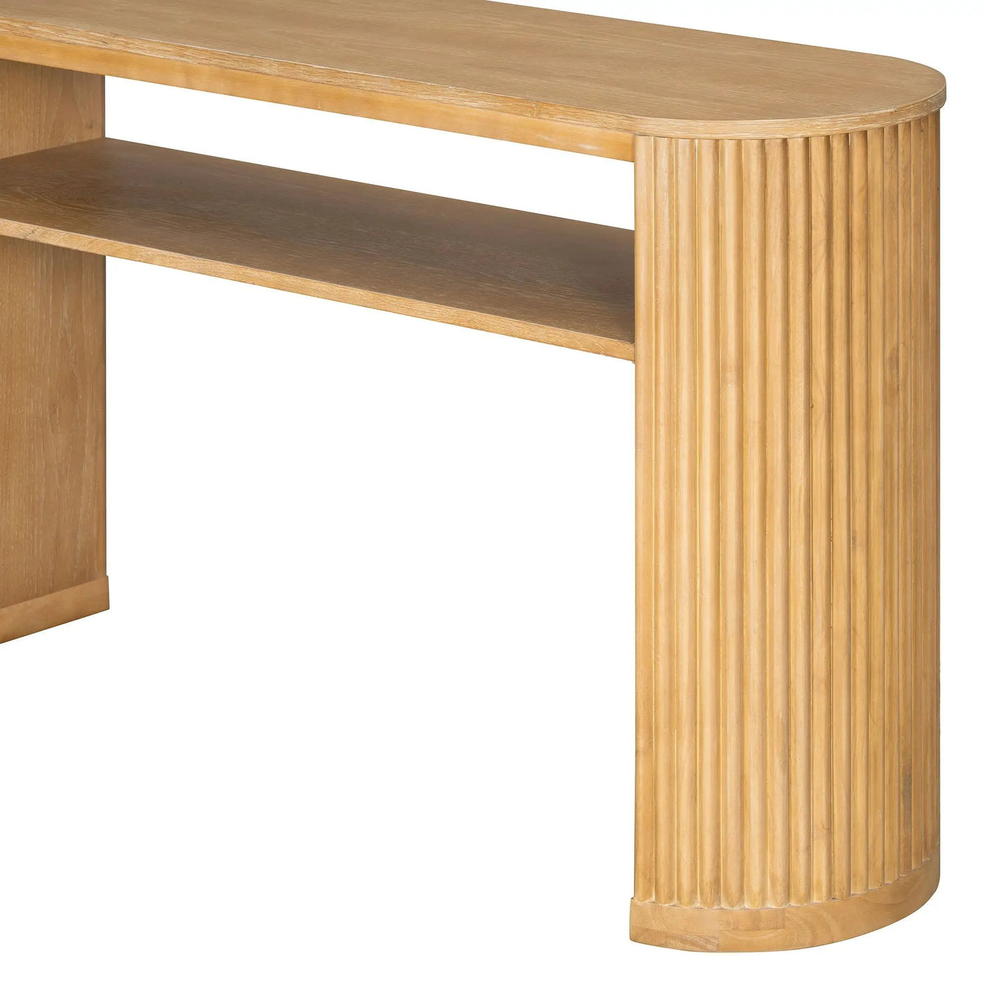 Console Table With Fluted Legs, Open Shelf by Unique Piece Furniture