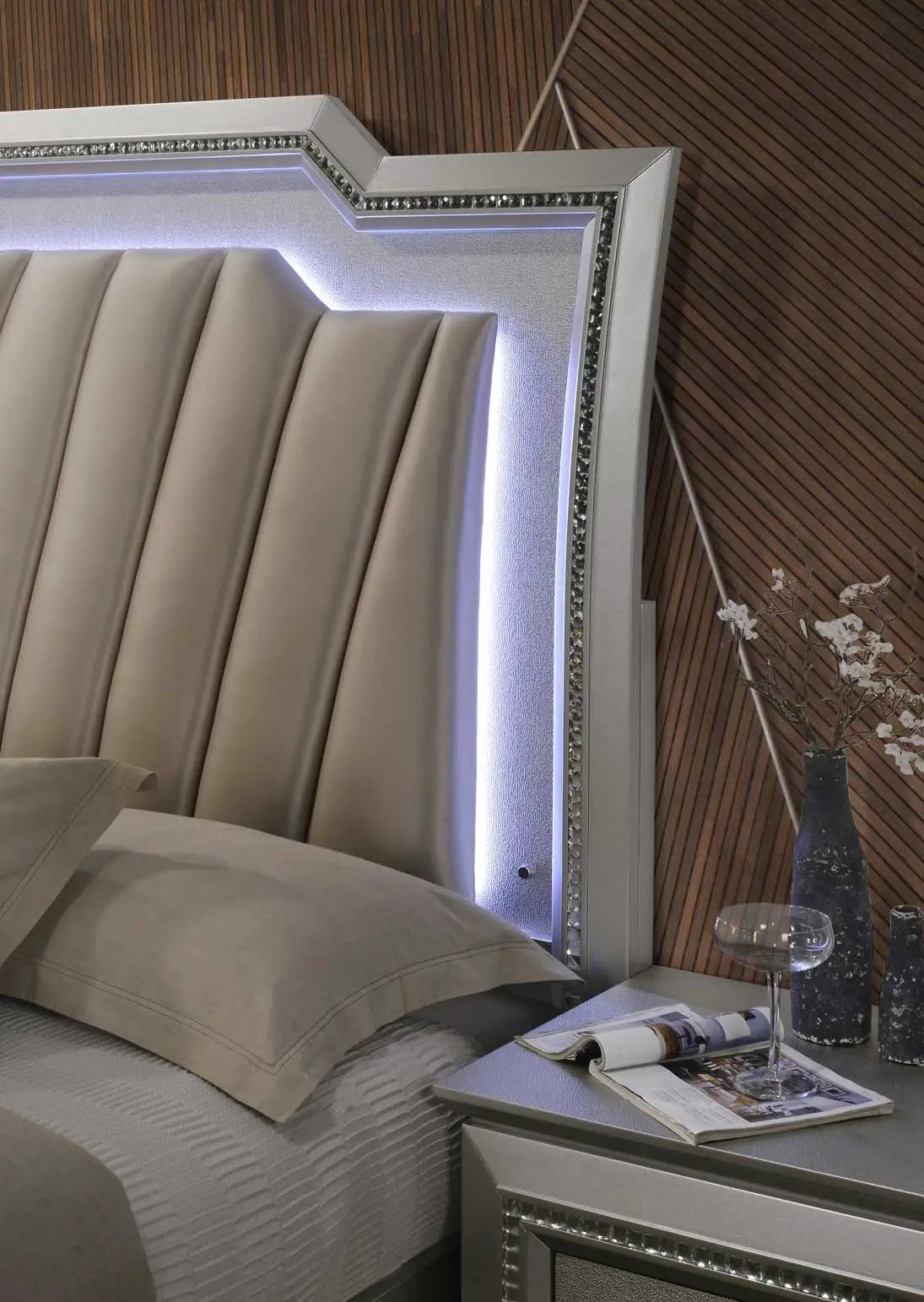 Kaitlyn - Bed With LED & Storage by Unique Piece Furniture