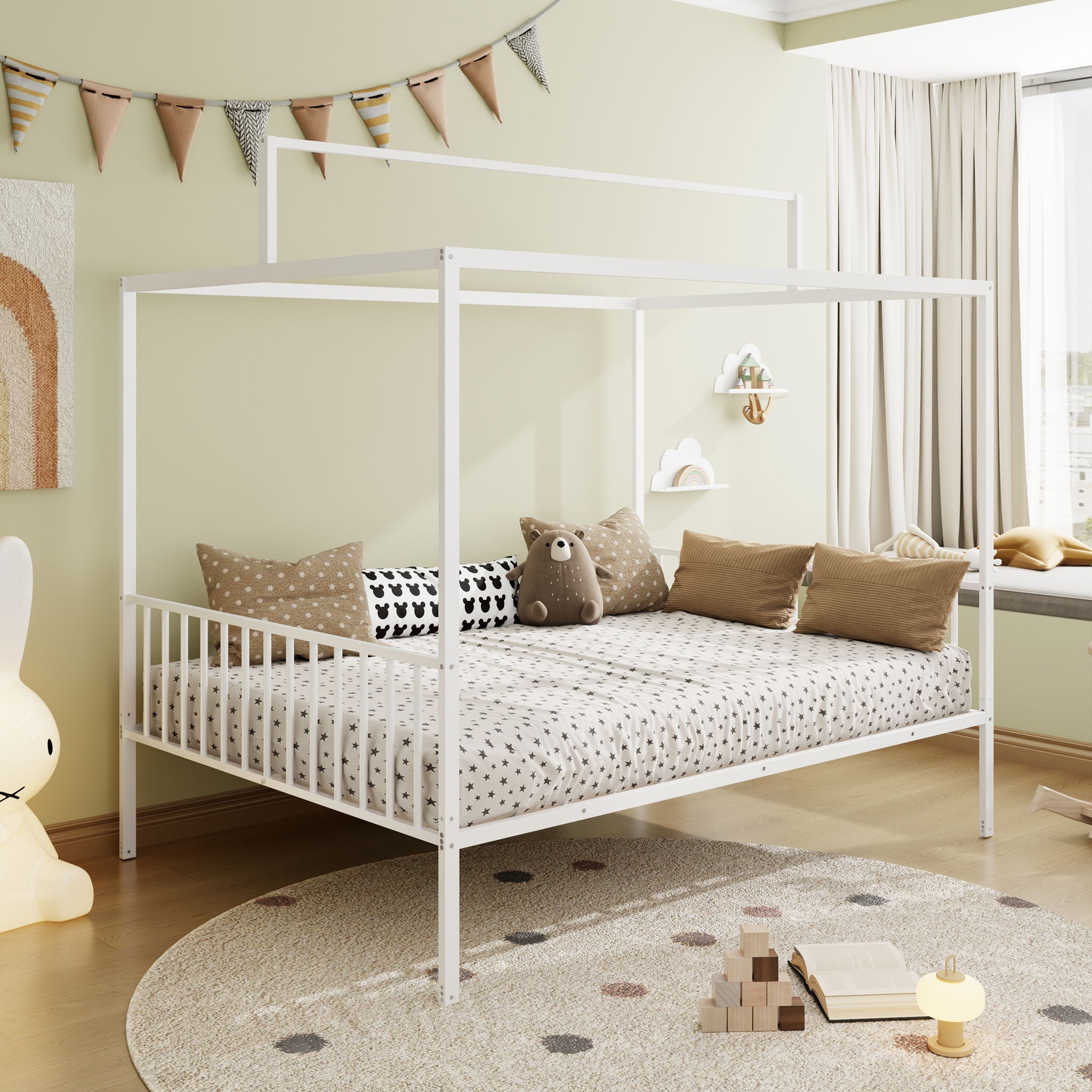 3 In 1 Convertible Montessori Floor Bed With Fenced Support by HouseOfZazla