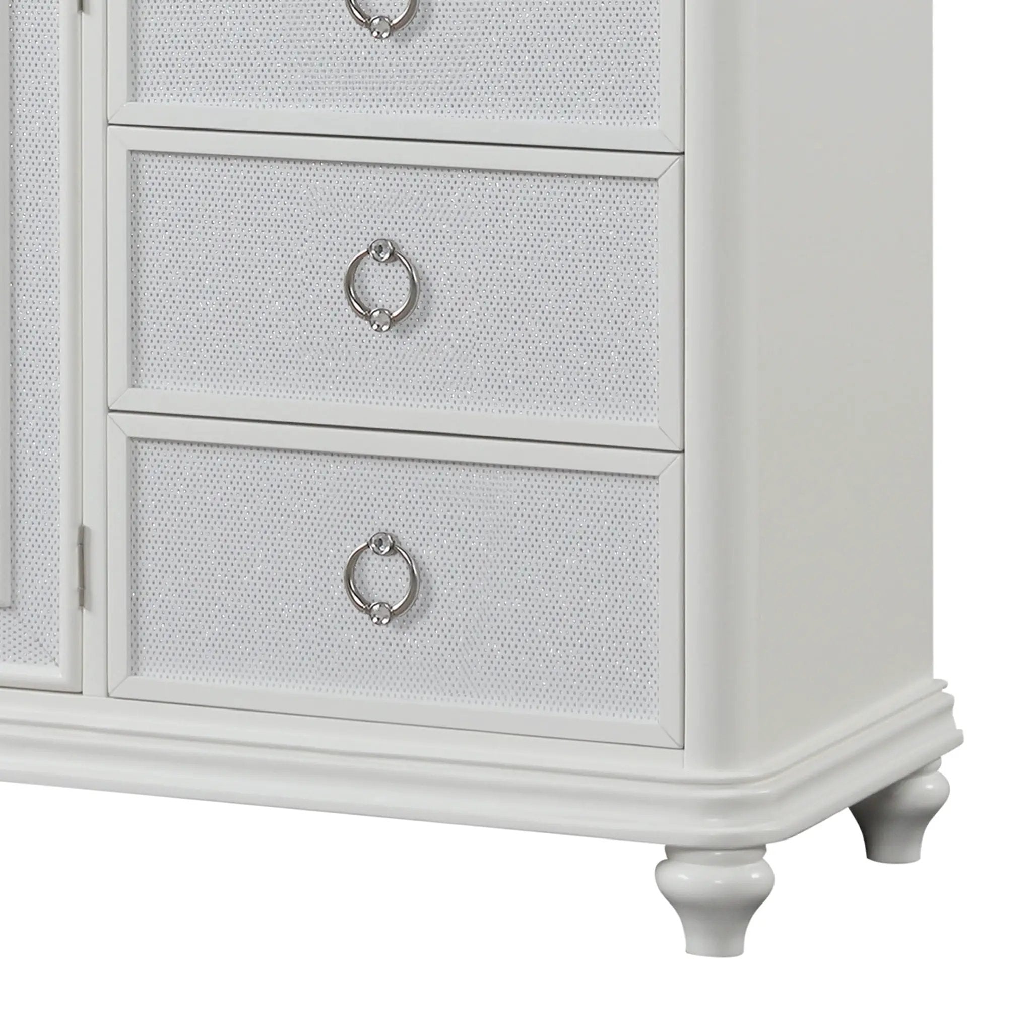 Abigale - 6 Drawer Dresser With LED (Includes Dresser Only, Mirror Not Included) - White by HouseOfZazla
