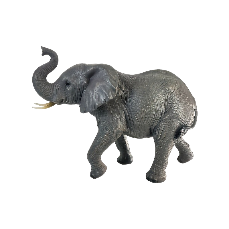 20'' Tall Resin Elephant Statue with Raised Trunk by HouseOfZazla