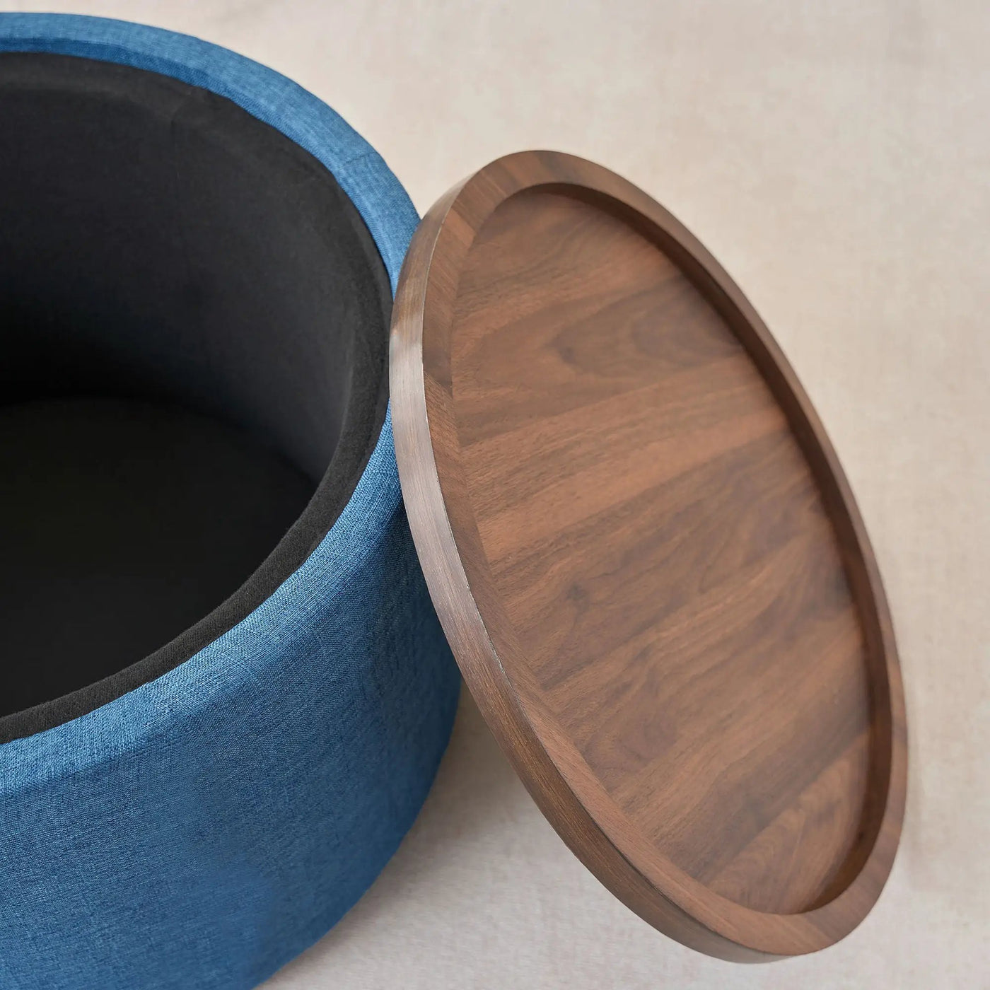 Nesting Ottomans, Round Coffee Table & Bench With Tray (Set of 2) by HouseOfZazla